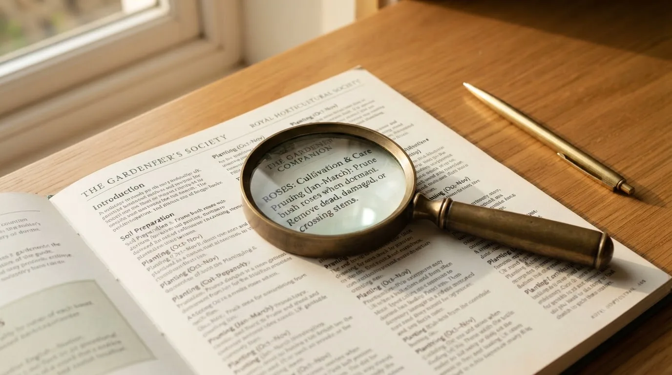 A magnifying glass rests over a printed regulatory certificate on a wooden desk.
